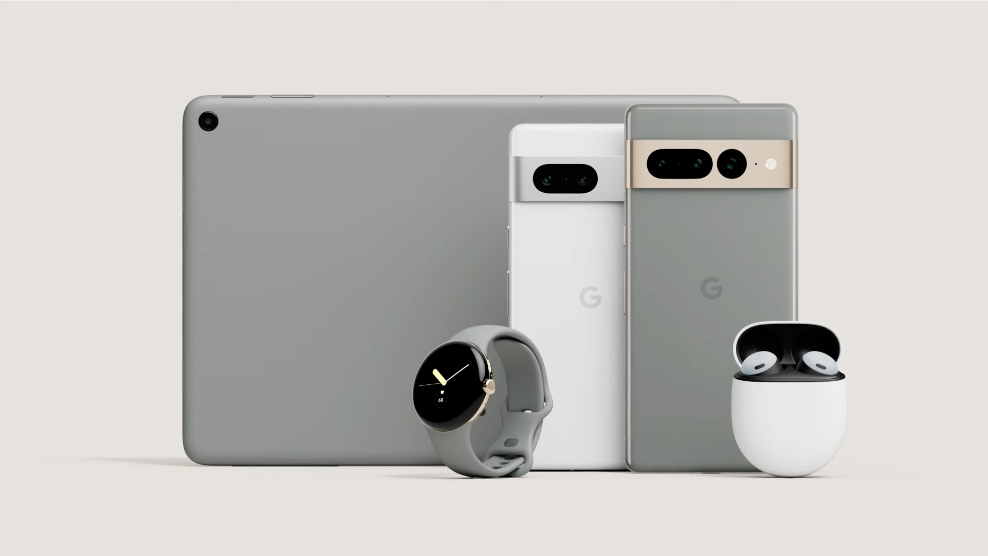 Pixel Tablet, Pixel Watch, Pixel 7, Pixel 7 Pro, and Pixel Buds Pro